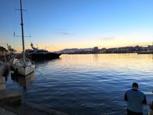 Sundown over the port of Málaga 