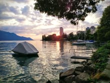 The evening views from the Montreux area are often amazing 