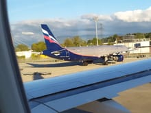 It seems that there is an impounded Aeroflot plane at Geneva airport 