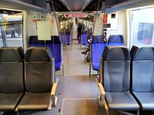 This is 1st class with 2nd class in the background on the train from Bielefeld to Detmold 