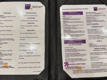 The menu from the table service section of the Ahlan loung for First/HON guests flying Swiss/LH from DXB.