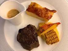 The beef was as touch as old boots. Thankfully the other components of the dish were very good. 