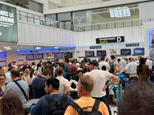 Very disorganised Club Europe check in queue at NCE this morning 