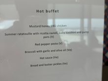 Buffet menu 