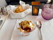 Breakfast - Greek yoghurt with spiced plum and toasted granola (this was very nice)
