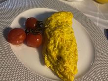 Omelette. Looked fine to be fair but, OMG, it was literally the texture of rubber & utterly disgusting. Naturally, I sent it back.