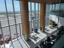 View of the gate area below. 