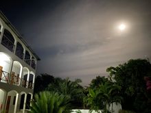 Ziguinchor, Senegal.  In a hotel that had no windows, just slats :)
