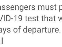 A negative PCR test taken within 2 days