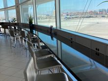 High counter top seating with natural light