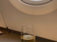 The Welcome Aboard Champagne. They may have had water and orange juice but they were of no interest to me 