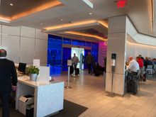 Looking at entrance towards the work counter