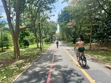 This cycle path is beautifully kept, but not massively interesting in terms of sights.
