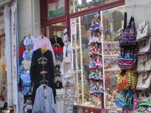 Souvenirs for sale - there were plenty of these along a pedestrian plaza