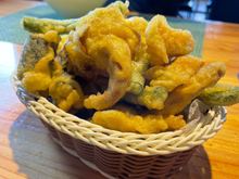 Fried vegetables - the mushrooms were especially delicious 