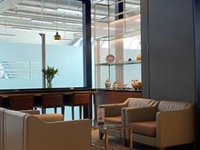 Seating area in SQ lounge 
