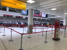 A desserted check-in