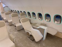 ...including these rather odd lie-flat seats