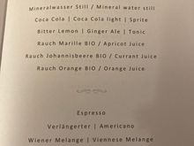 Always available are these drinks 