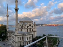 Dolmabaçe Mosque and Palace from the balcony