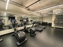 Fitness center in basement