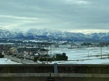 View from the train as we cut through the interior of Japan.