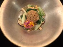 Not successful; vegetarian dish….mochi wrapped veggie dumpling…