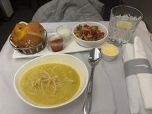 Soup with fried noodles- delicious!