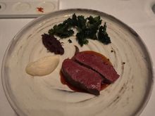 venison with berry sauce..excellent! Would get again.