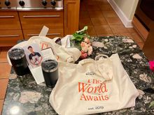 Swag bags w/Yeti travel mugs