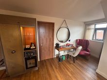 Bedroom has an connecting door 