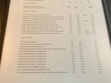 Platinum menu back