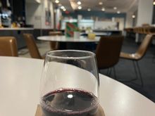 Quiet night at PDX C Lounge