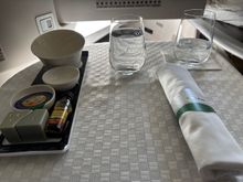 Nice set up - nothing served from a tray.