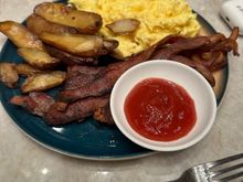 American breakfast. 