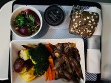 Lamb shank, CAG-LGW. It was pretty decent.