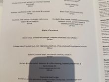 February’s menu