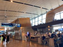 Schengen wing of the terminal — busier but still very relaxing