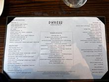 Breakfast menu. My fav was the Wasatch skillet. 