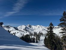 Looking west toward most of the ski area from the top of Red Dog.