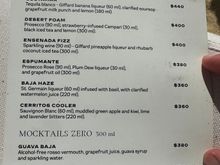 Costamar Drink Menu