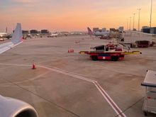 LAX to PDX. Gorgeous sunsets. 