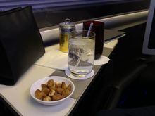 Gin and Tonic and warm mixed nuts - IAD-LHR First