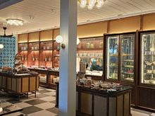 Breakfast buffet area