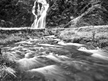 waterfall and running stream at Minaret Station