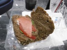 Smoked Salmon with Cream Cheese - spot the cheese!