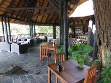 The upper level bar/lounge and dining area