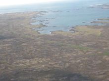 Landing view before Keflavik: lots of lava