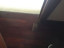 Damaged floor by entry