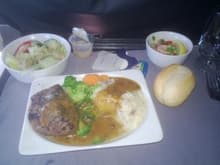 UA 574 (SFO-IAD) dinner in first class